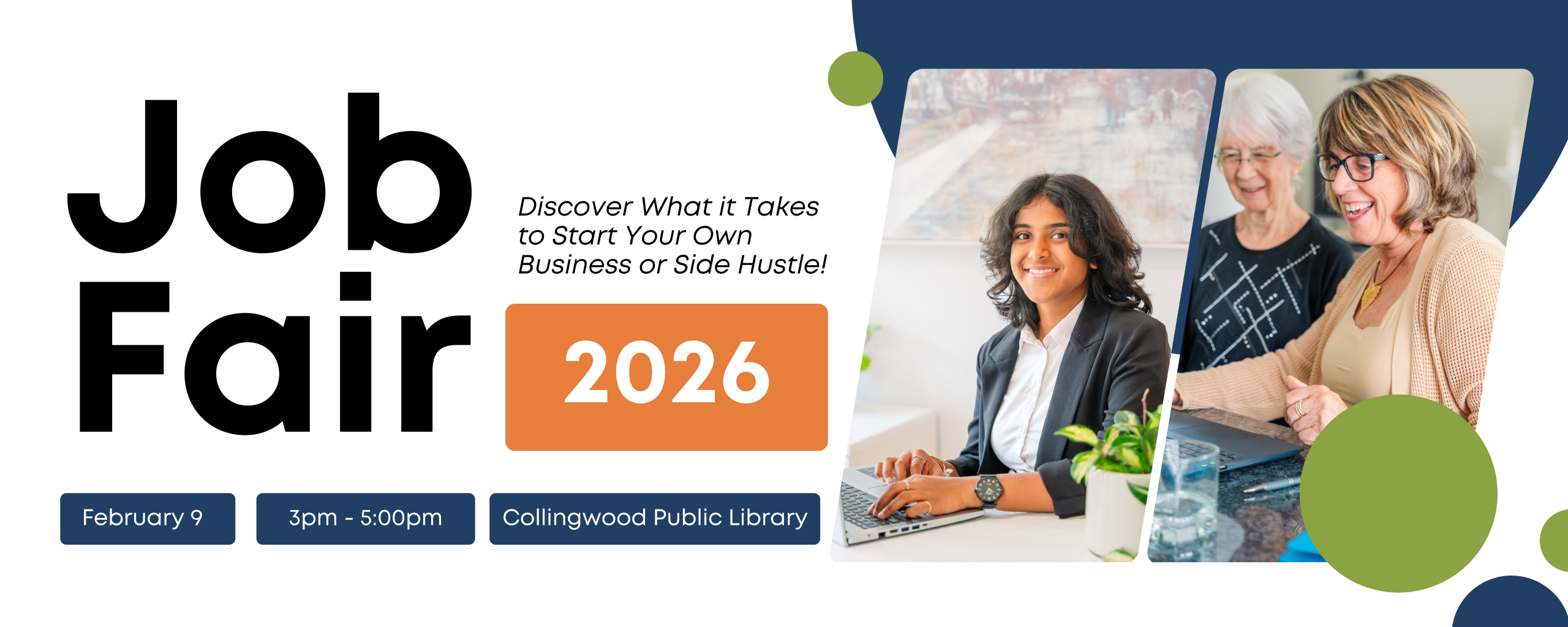 Town of Collingwood job and career fair on February 9 from 3pm - 5pm